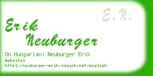 erik neuburger business card